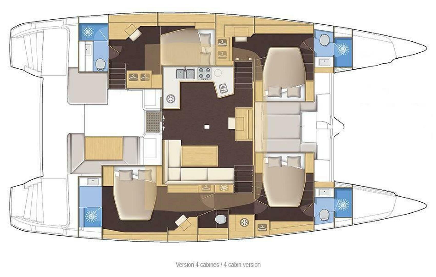 diagram, Lagoon 52F, catamaran for sale