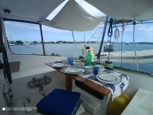 exterior, Prout 37 Snowgoose, catamaran for sale