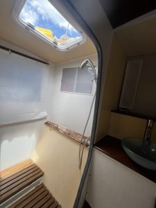 cockpit, FP 38 Athena, catamaran for sale