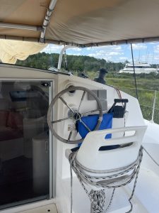 helm, FP 38 Athena, catamaran for sale