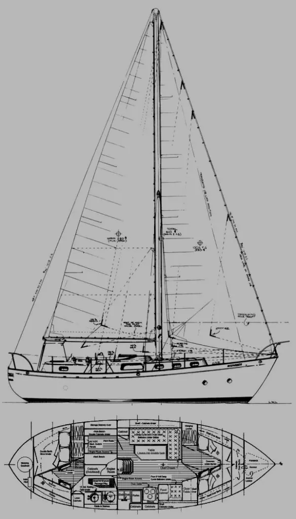 diagram, Fantasia 35, sailboat for sale
