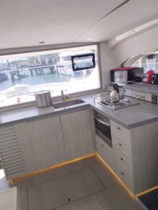 interior, Leopard 43 PowerCat, trawler for sale