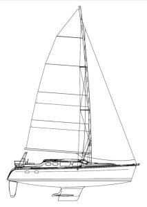 diagram, Hunter 44, sailboat for sale