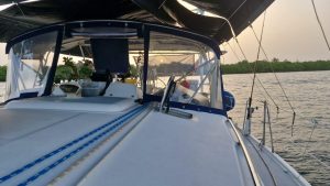 cockpit, Hunter 44, sailboat for sale