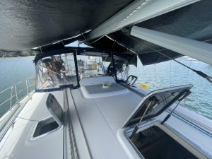 cockpit, Hunter 44, sailboat for sale