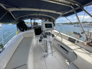 helm, Hunter 44, sailboat for sale