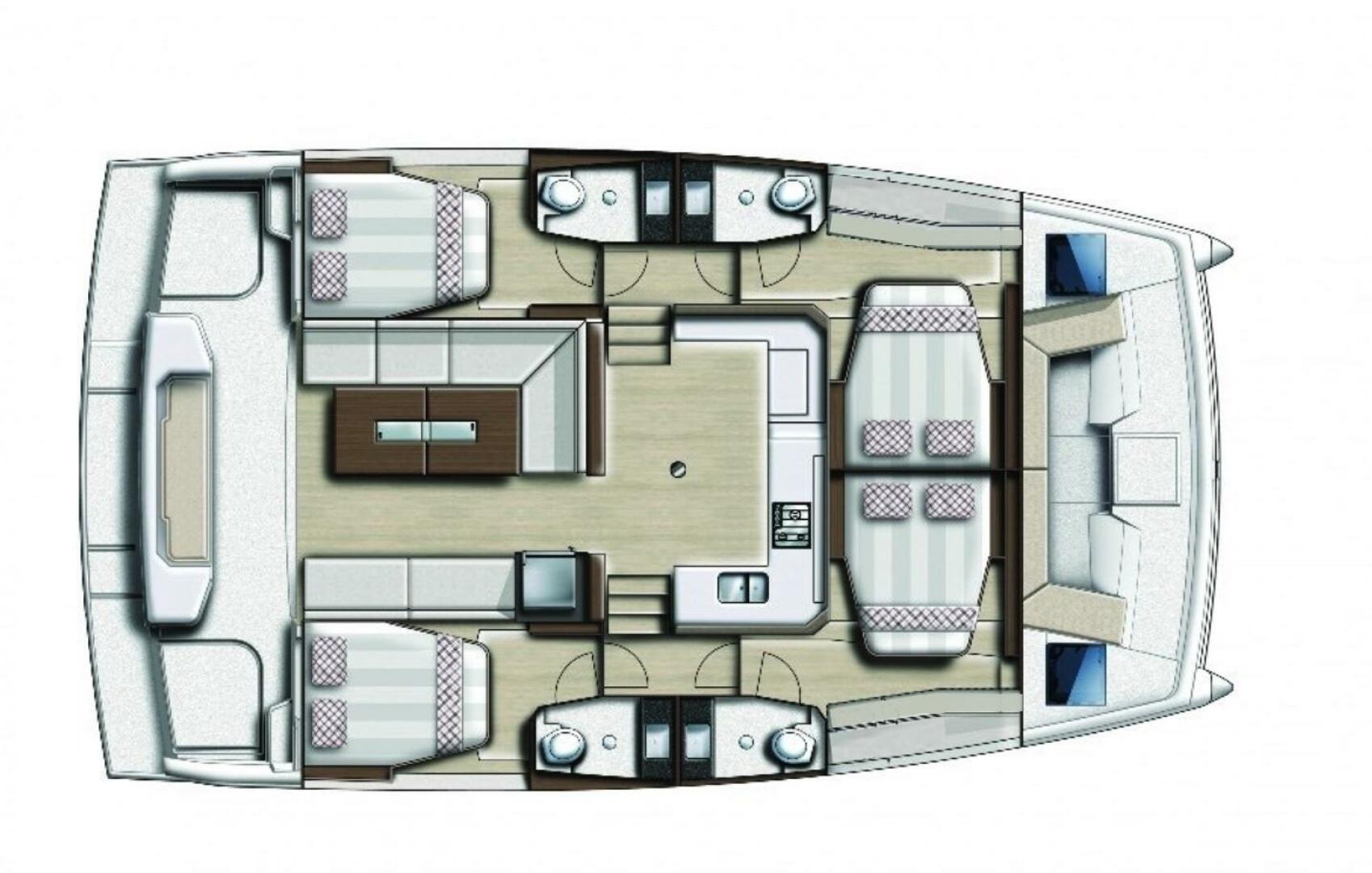 diagram, Bali 40 Catspace, catamaran for sale
