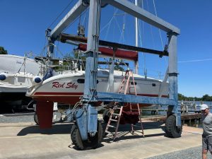 boatyard, Hunter 376, sailboat for sale