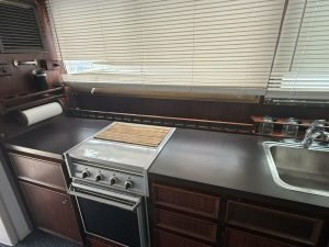 interior, Hatteras 37 Convertible, trawler for sale