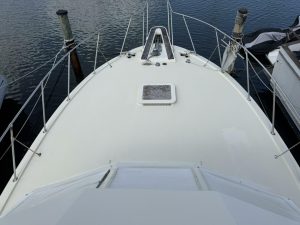 deck, Hatteras 37 Convertible, trawler for sale
