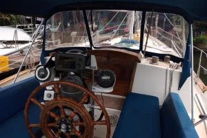 helm, Downeast 38 Cutter, sailboat for sale