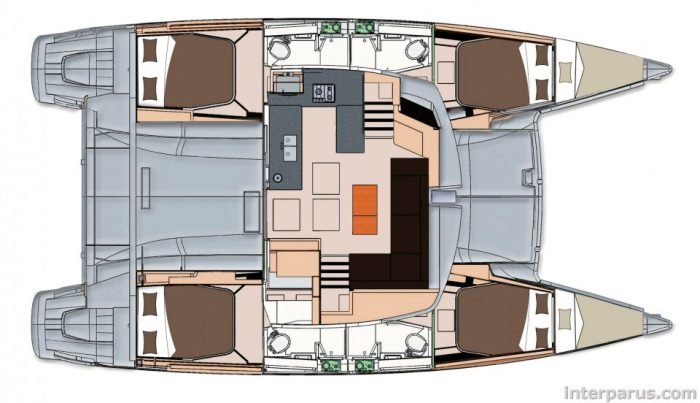 diagram, FP 44 Helia, catamaran for sale