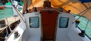 cockpit, Nautilus 40 Pilothouse, sailboat for sale