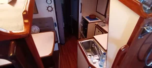 salon, Nautilus 40 Pilothouse, sailboat for sale