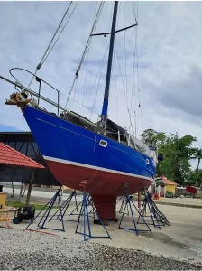 boatyard, Nautilus 40 Pilothouse, sailboat for sale