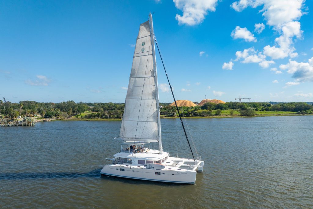 2012 Lagoon 560 Worth The Wait exterior profile at anchor