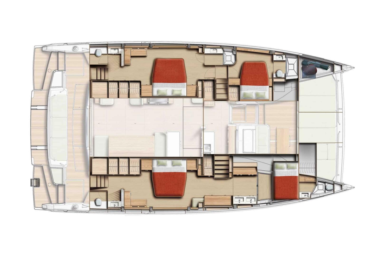 diagram, Bali 5.8, catamaran for sale