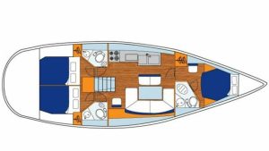 diagram, Jeanneau 44, sailboat for sale