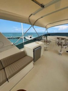 cockpit, Hatteras 70, trawler for sale