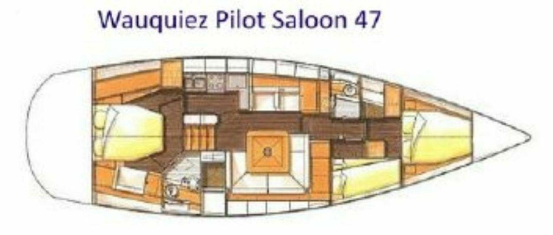 diagram, Wauquiez 47, sailboat for sale