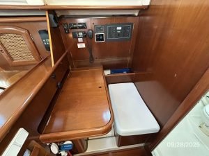navigation station, Beneteau 381, sailboat for sale