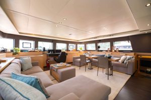 salon, Lagoon 630 MY, power catamaran for sale