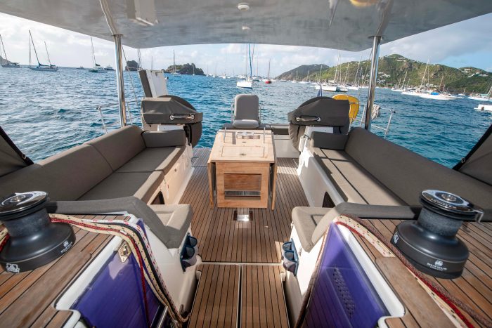 cockpit, Dufour 520, sailboat for sale