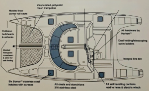 diagram, Manta 42, catamaran for sale