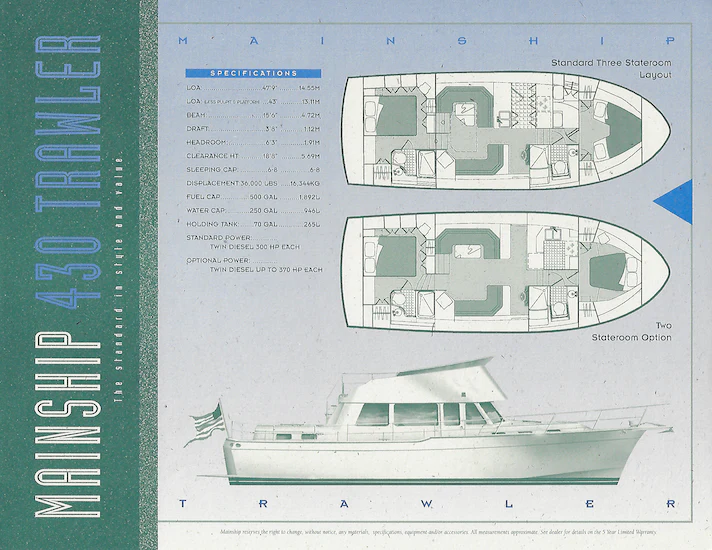 Mainship 430 Trawler, trawler for sale