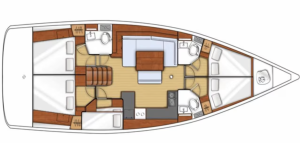 Beneteau 48 Oceanis layout drawing 2