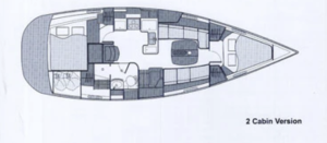 Beneteau 373 layout drawing 2