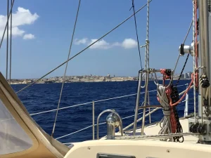 deck, Island Packet 485, sailboat for sale