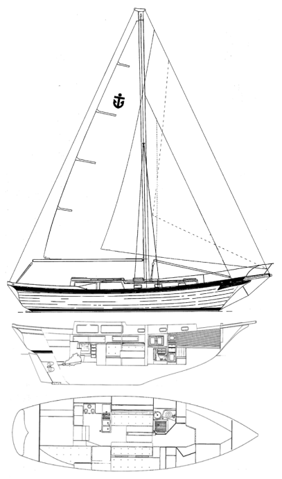 Downeast 38 Cutter, sailboat for sale