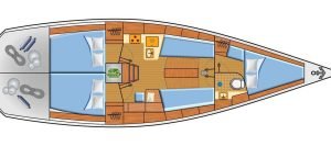 Beneteau 40 First layout drawing 4