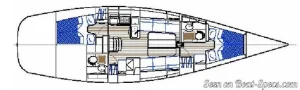 Nautor Swan 45 layout drawing 1