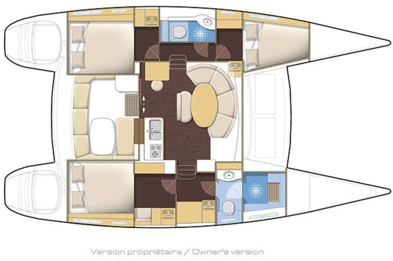 diagram, Lagoon 380, catamaran for sale
