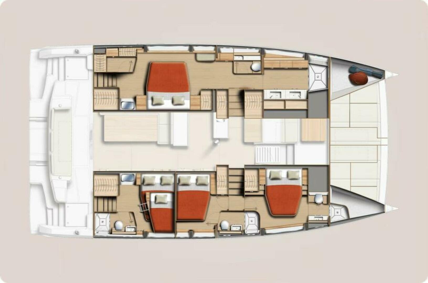 diagram, Bali 5.2, catamaran for sale