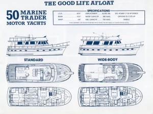 Marine Trader 50 Wide Body layout drawing 1