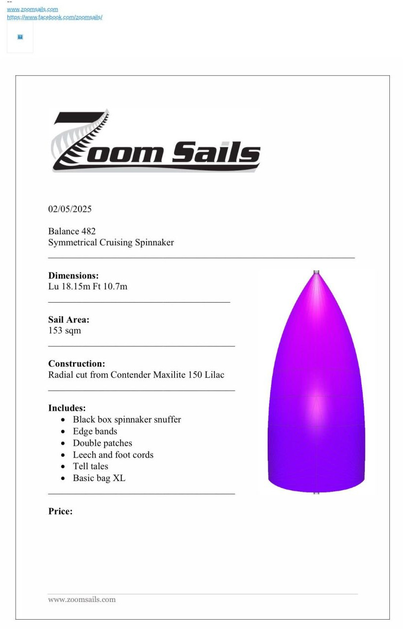 diagram, Balance 482, catamaran for sale