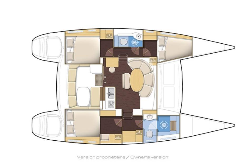 diagram, Lagoon 380, catamaran for sale