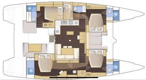 diagram, Lagoon 52F, catamaran for sale