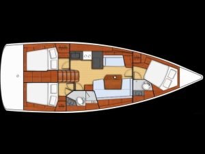 diagram, Beneteau 41 Oceanis, sailboat for sale