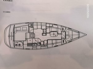 diagram, Beneteau 373, sailboat for sale