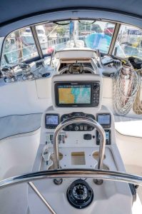 helm, Hunter 410, sailboat for sale