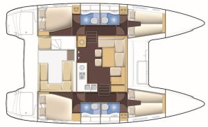 diagram, Lagoon 400, catamaran for sale