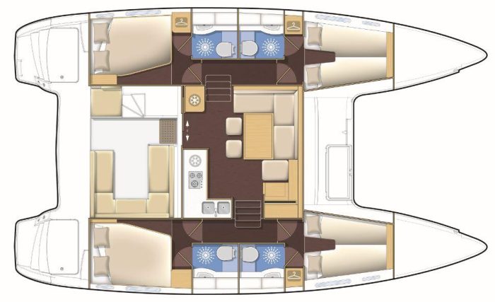 diagram, Lagoon 400, catamaran for sale