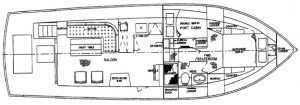 Grand Banks 42 Europa layout drawing 1