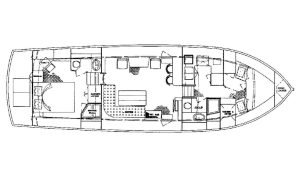 Grand Banks 46 Classic layout drawing 1