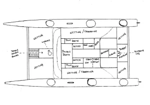 diagram, Custom, catamaran for sale
