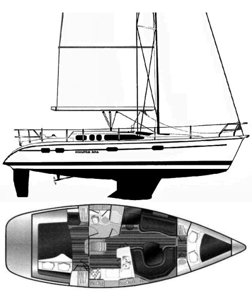 Hunter 376, sailboat for sale